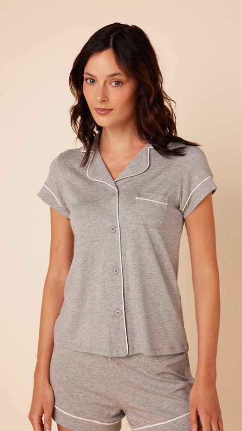 The Cat's Pajamas Pima Knit Short Pajama Set In Multi