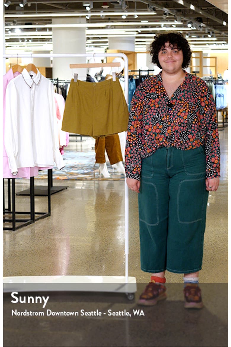 High Waist Linen Blend Shorts video