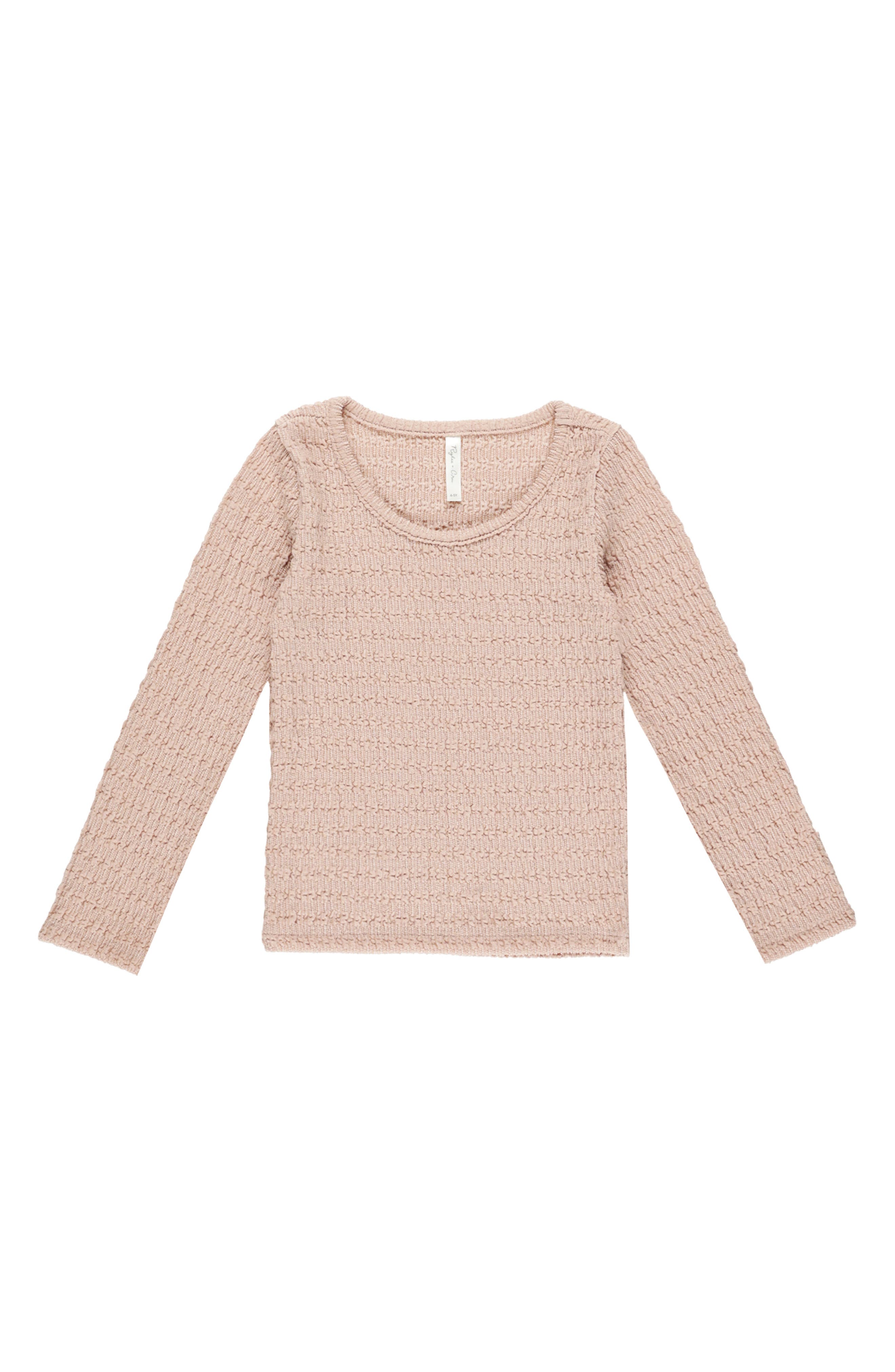 Rylee + Cru Kids' Textured Long Sleeve Top