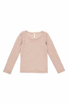 Rylee + Cru Kids' Textured Long Sleeve Top