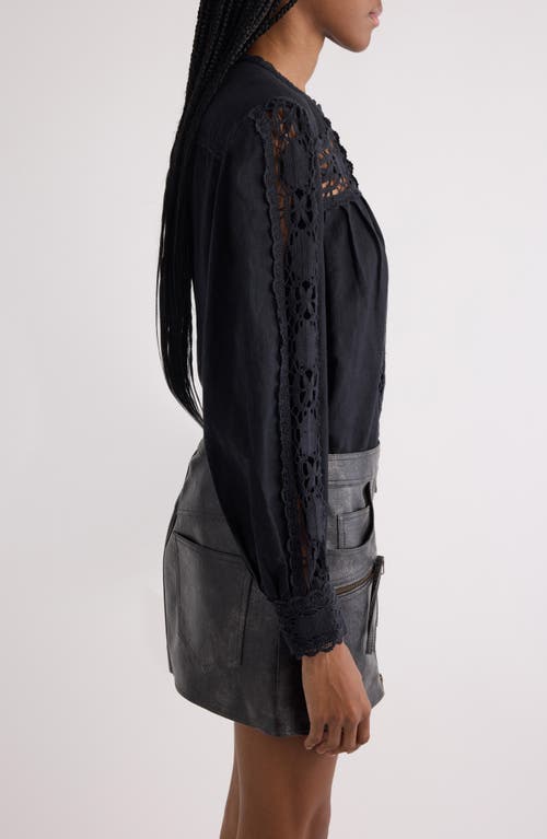 Isabel Marant Étoile Valmira Embroidered Top In Black