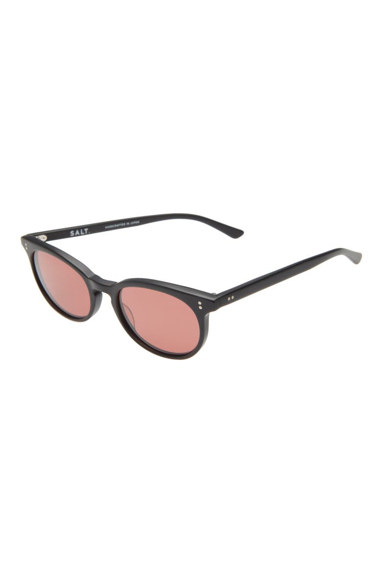 Garland 51mm Polarized Sunglasses, Alternate, color, MATTE BLACK/ CRIMSON GLASS