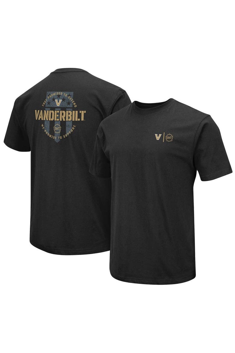 Men's Colosseum Black Vanderbilt Commodores OHT Military Appreciation T-Shirt, Main, color, Black