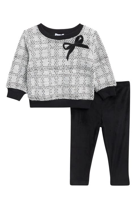 Bow Tweed Sweatshirt & Leggings Set (Baby)