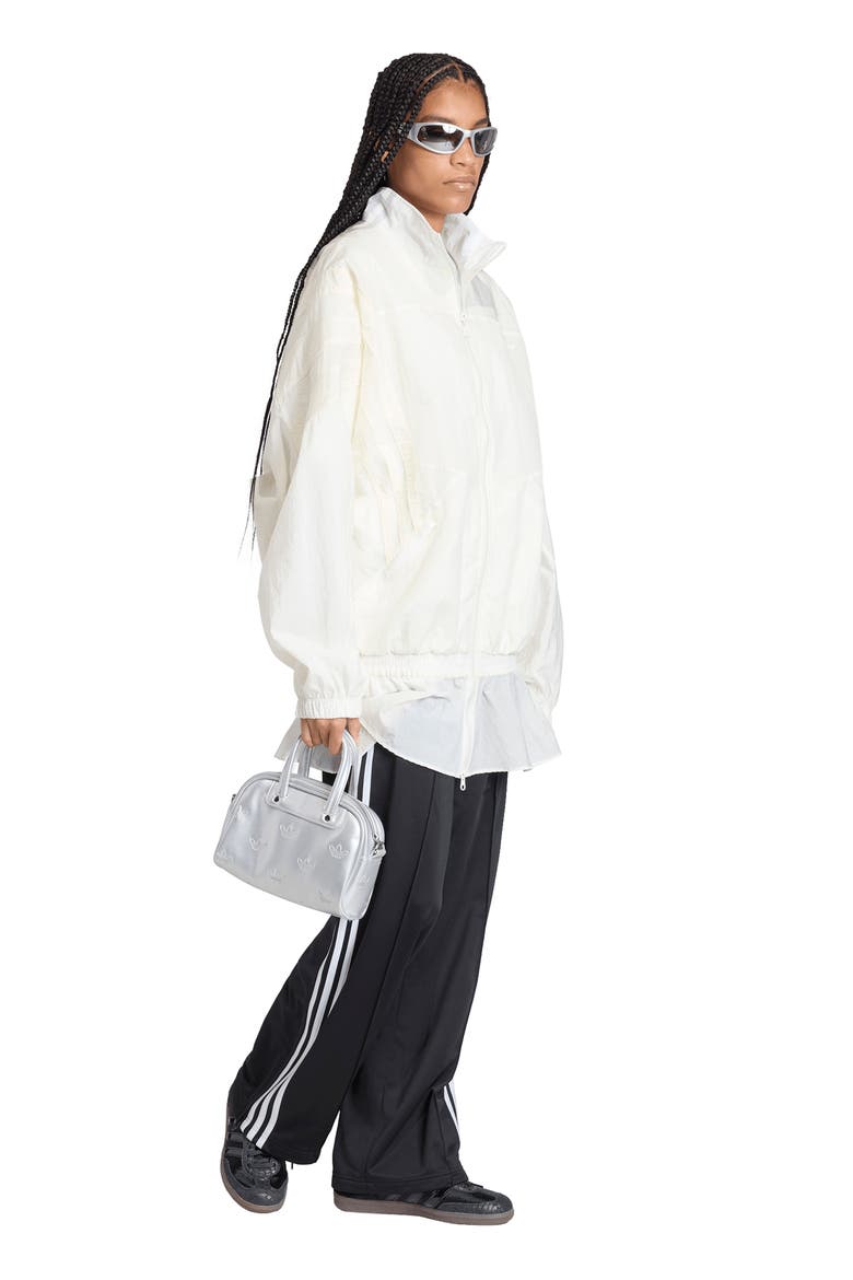 Santiago Peplum Track Jacket, Alternate, color, OFF WHITE