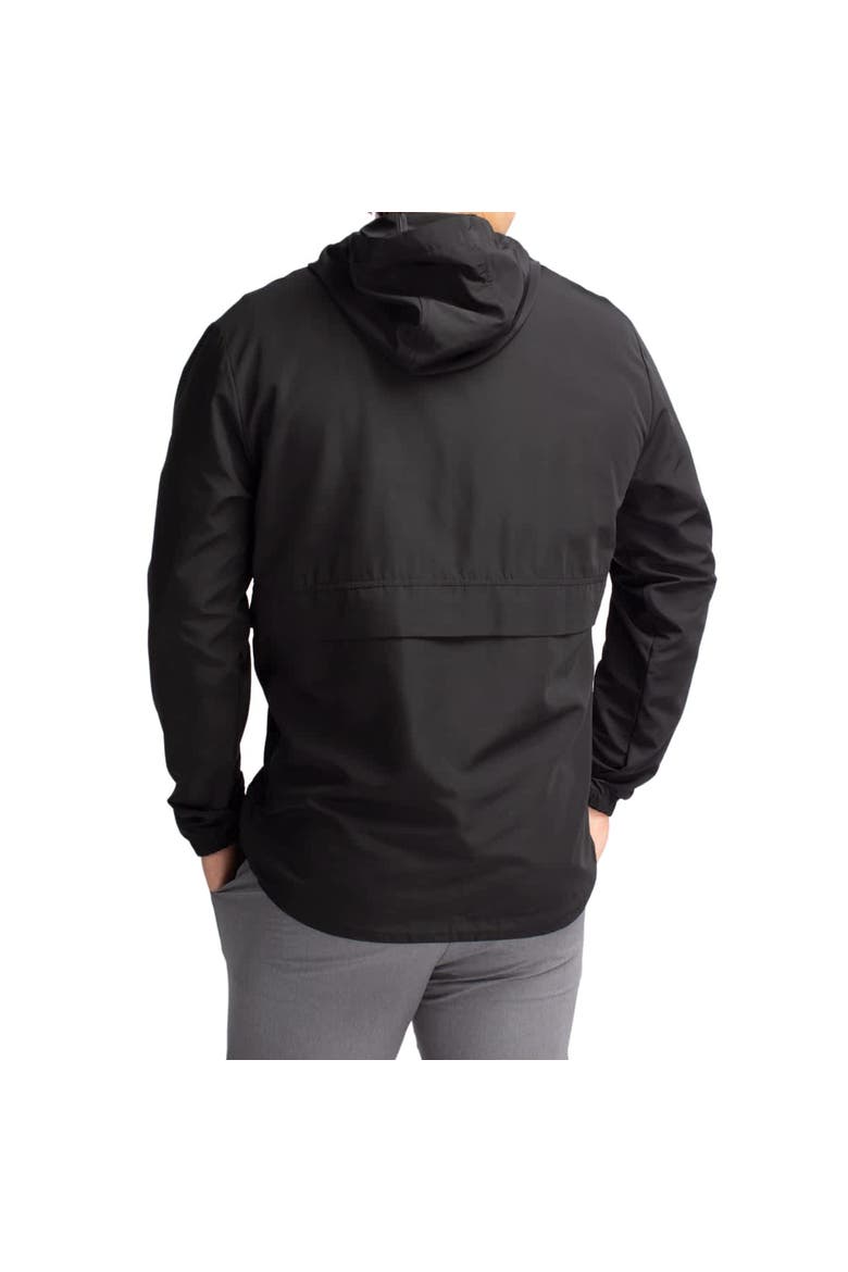 Men's Cutter & Buck Black TCU Horned Frogs Charter Eco Recycled Half-Zip Anorak Jacket, Alternate, color, Black