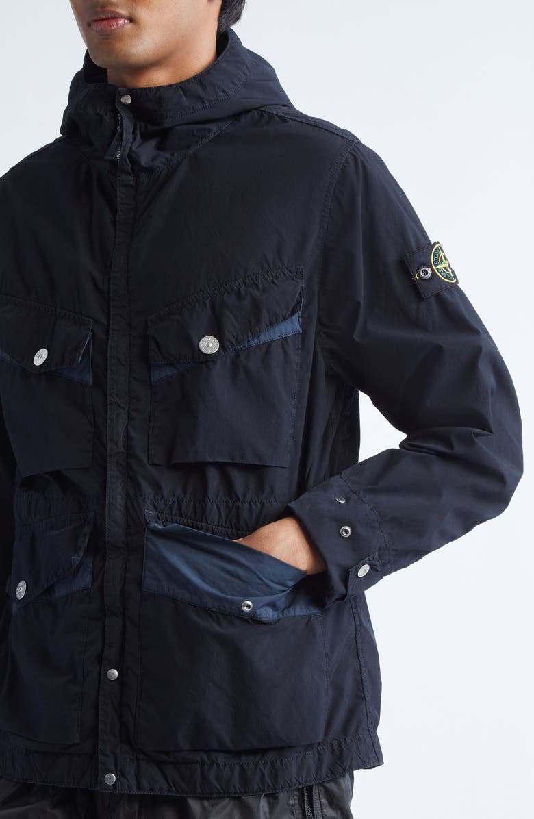 Stone Island Short Parka, Alternate, color, V0020 Navy Blue