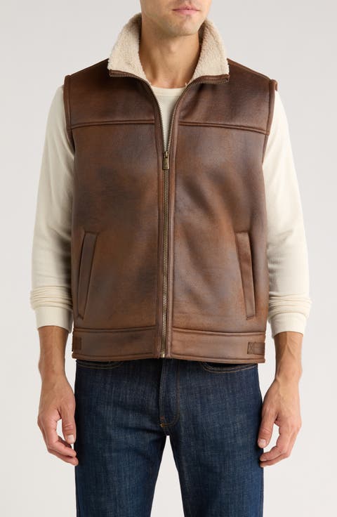 Faux Shearling Lined Vest