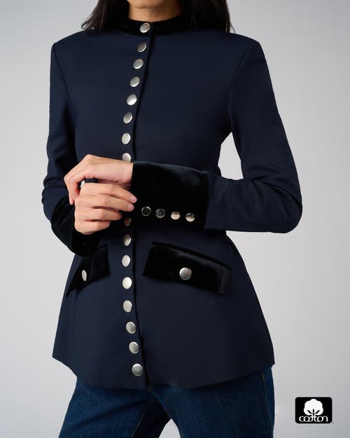 Weworewhat Military Blazer In Blue