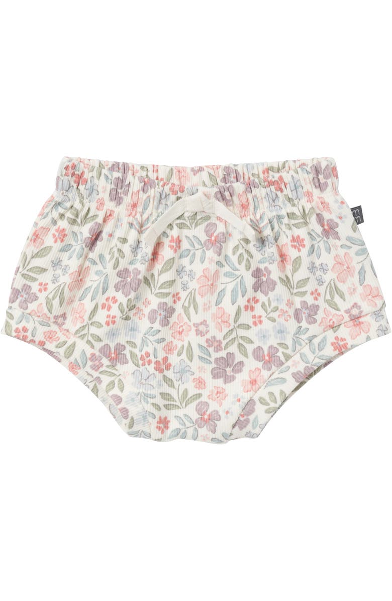 Modern Moments<sup>™</sup> by Gerber Coordinating Bodysuits & Shorts Set 4-Pack, Alternate, color, Ivory Garden/Med Lilac