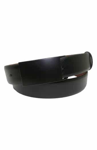 BOCONI Matte Buckle Leather Belt