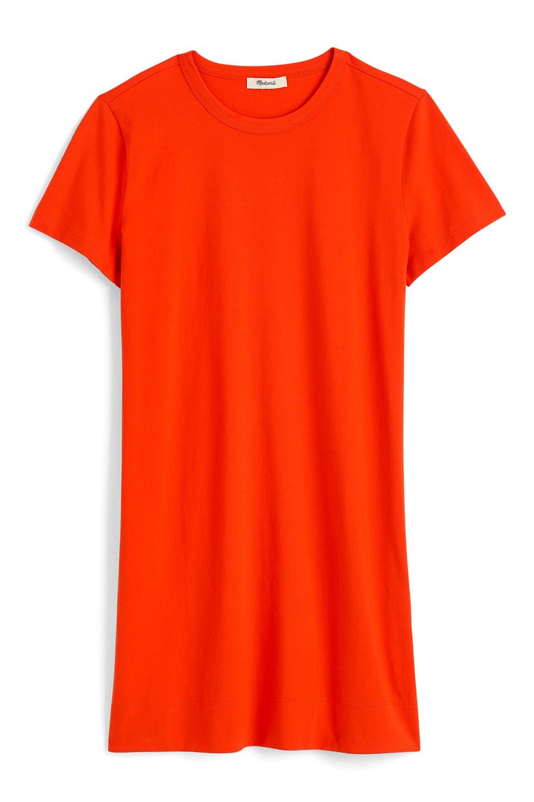 T-Shirt Minidress, Alternate, color, BRIGHT FLAME