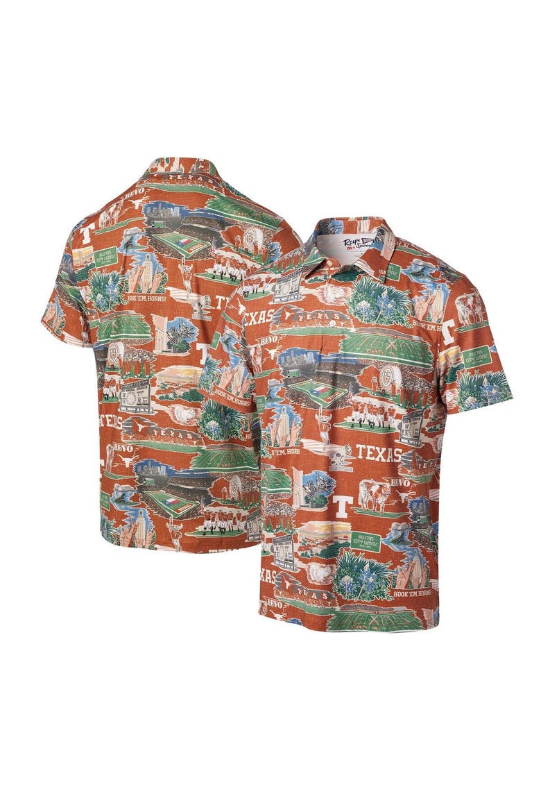 Men's Reyn Spooner Burnt Orange Texas Longhorns Scenic Polo, Main, color, Burnt Orange