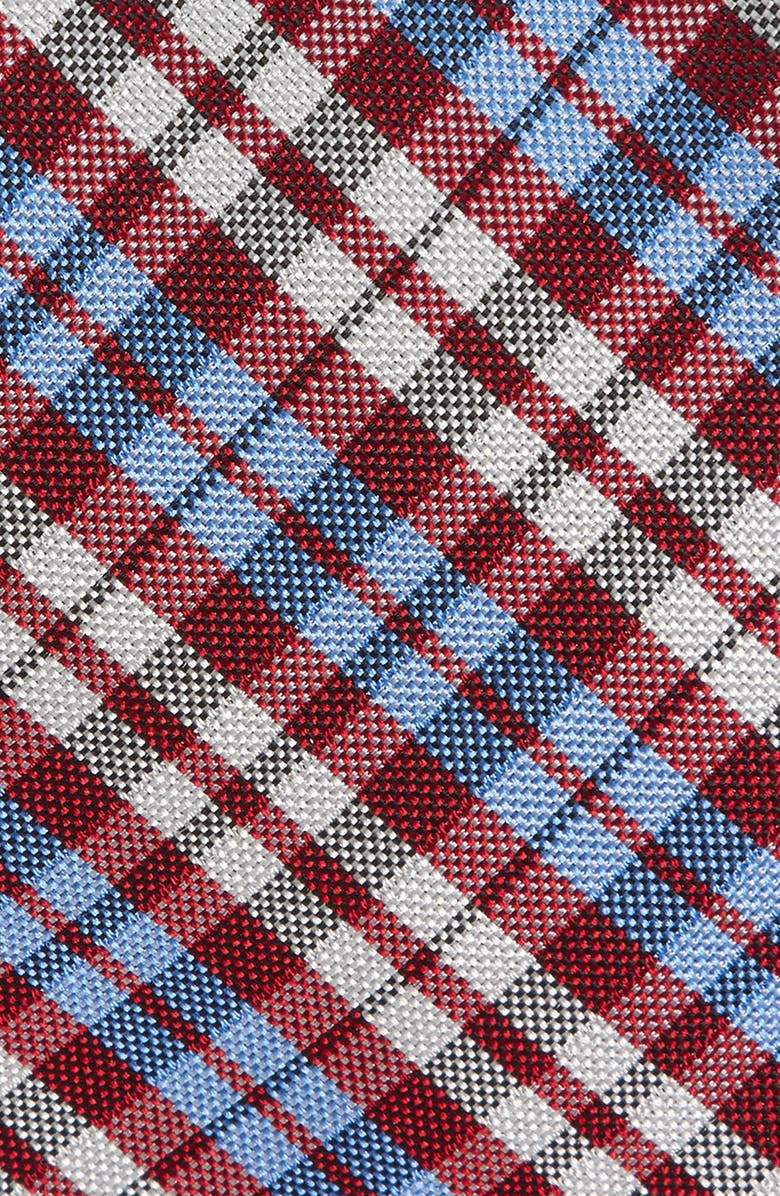 Nordstrom Kids' Valley Plaid Silk Tie, Alternate, color, Red