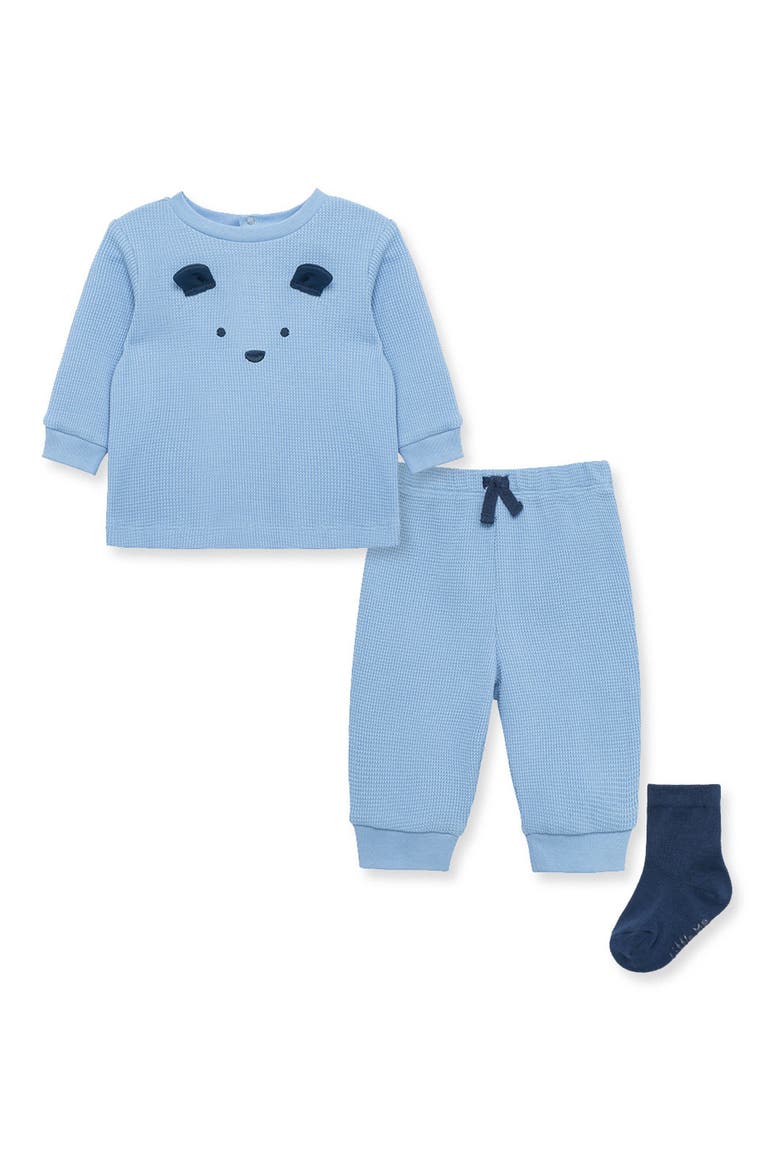 Blue Bear Jogger & Socks 3-Piece Set, Main, color, BLUE