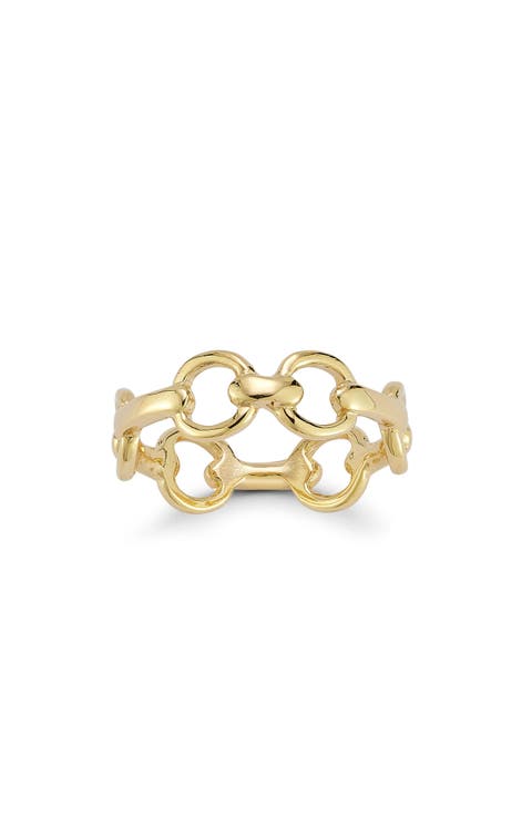 14K Yellow Gold Link Band Ring