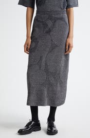 Marimekko Sivellys Unikko Floral Sweater Skirt