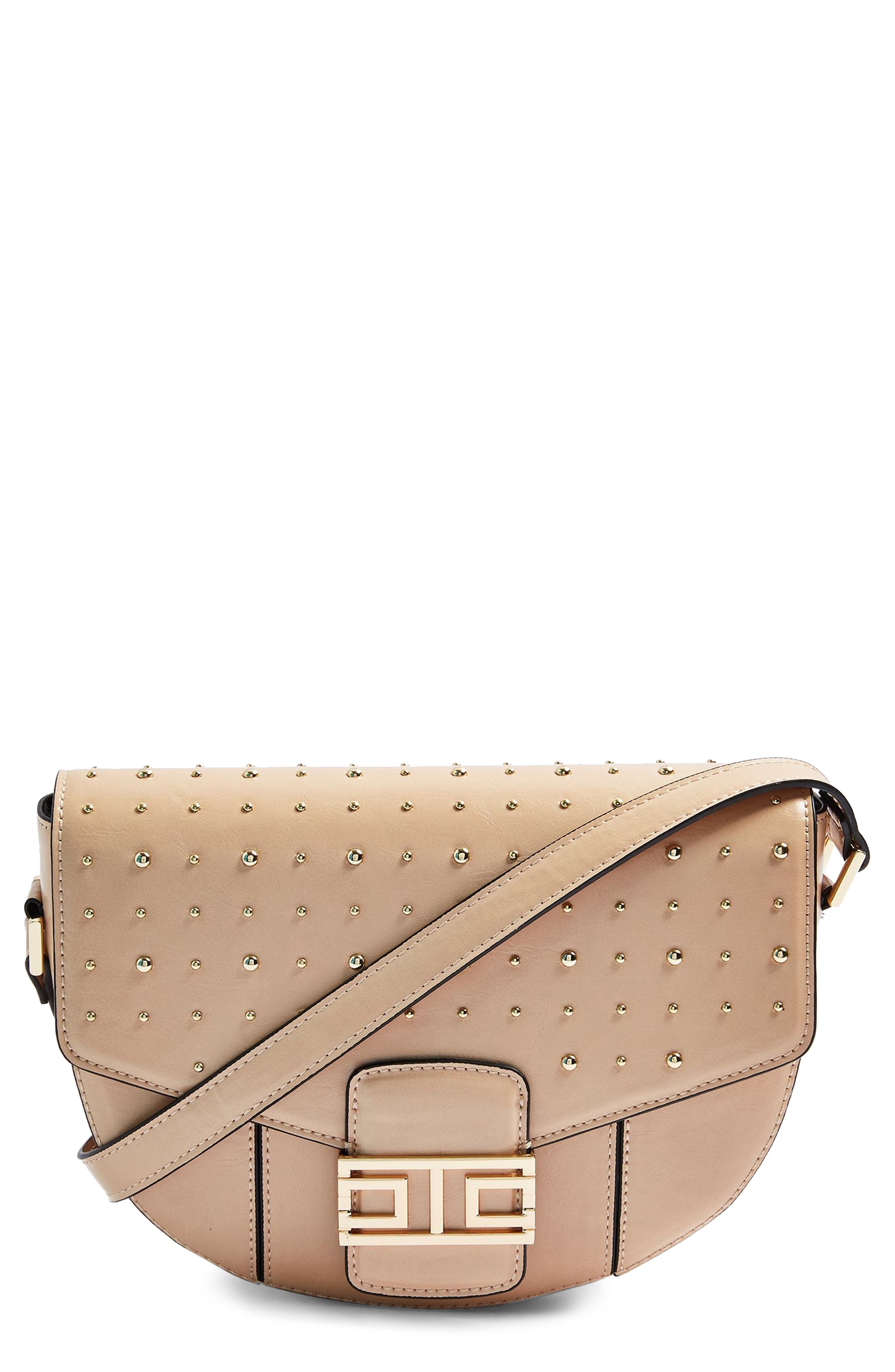 Brandu Faux Leather Shoulder Bag, Main, color, CAMEL
