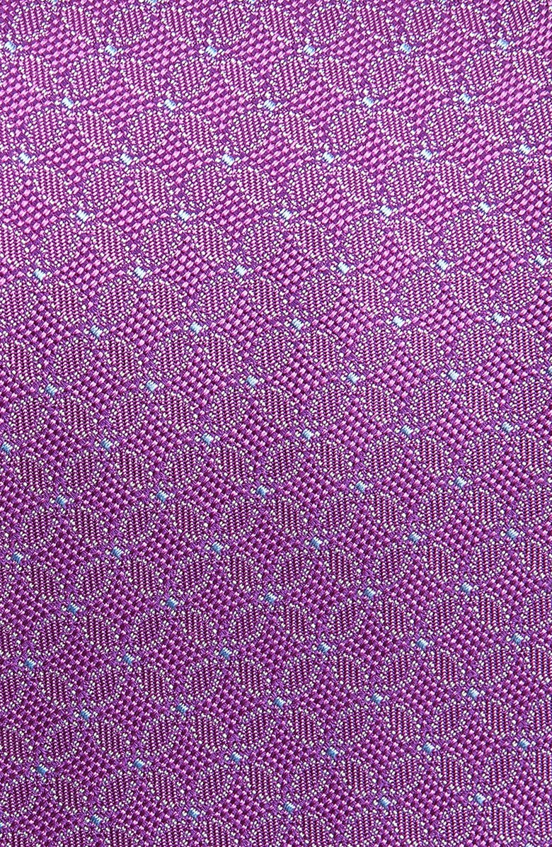 David Donahue Geometric Silk Tie, Alternate, color, Berry