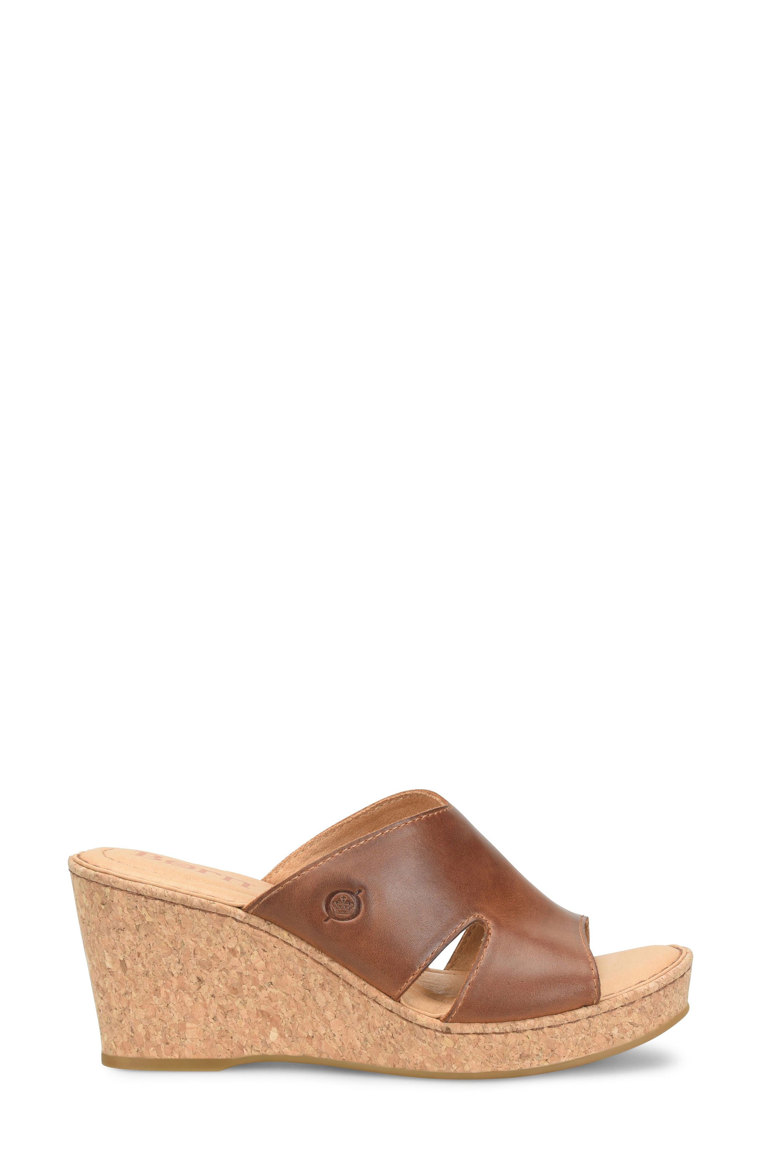 Sorine Platform Wedge Sandal, Alternate, color, BROWN