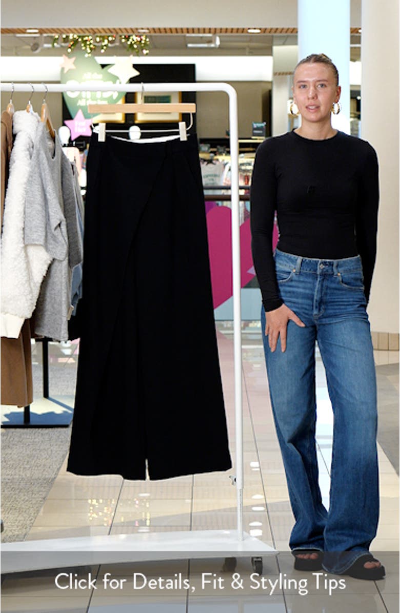 The Power Play Wrap Front Wide Leg Pants, sales video thumbnail