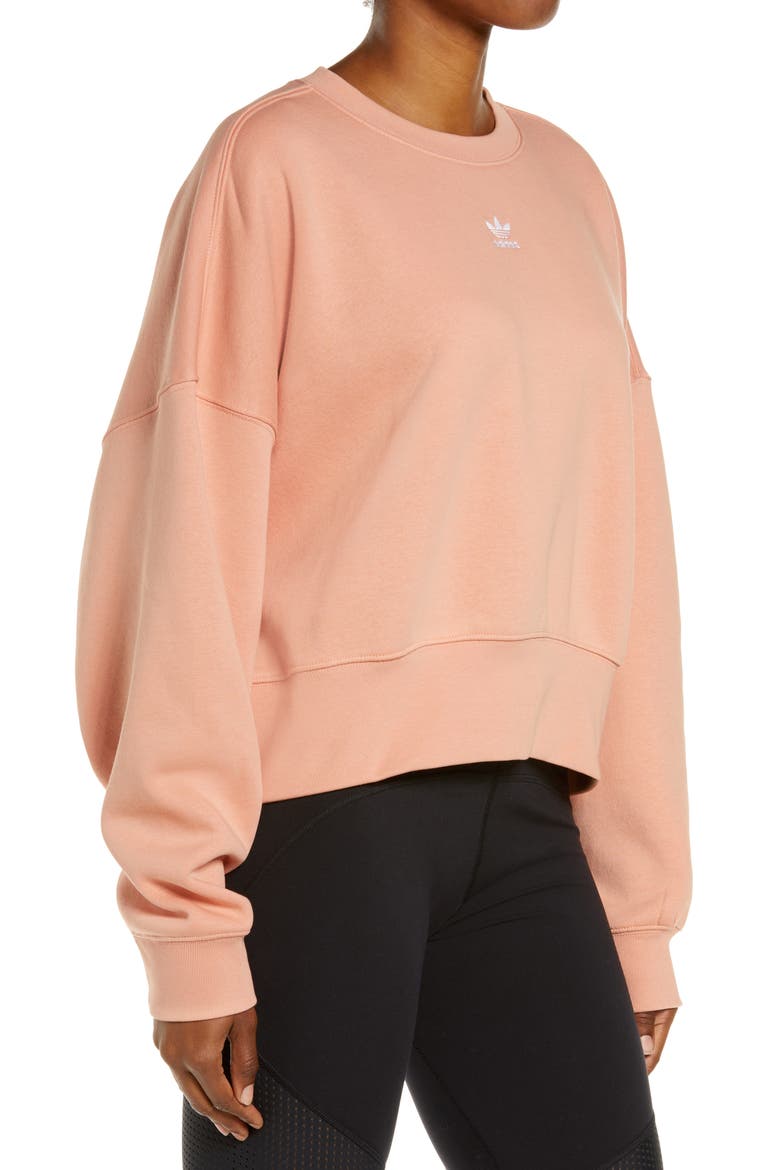 Women's Crewneck Sweatshirt, Alternate, color, AMBIENT BLUSH