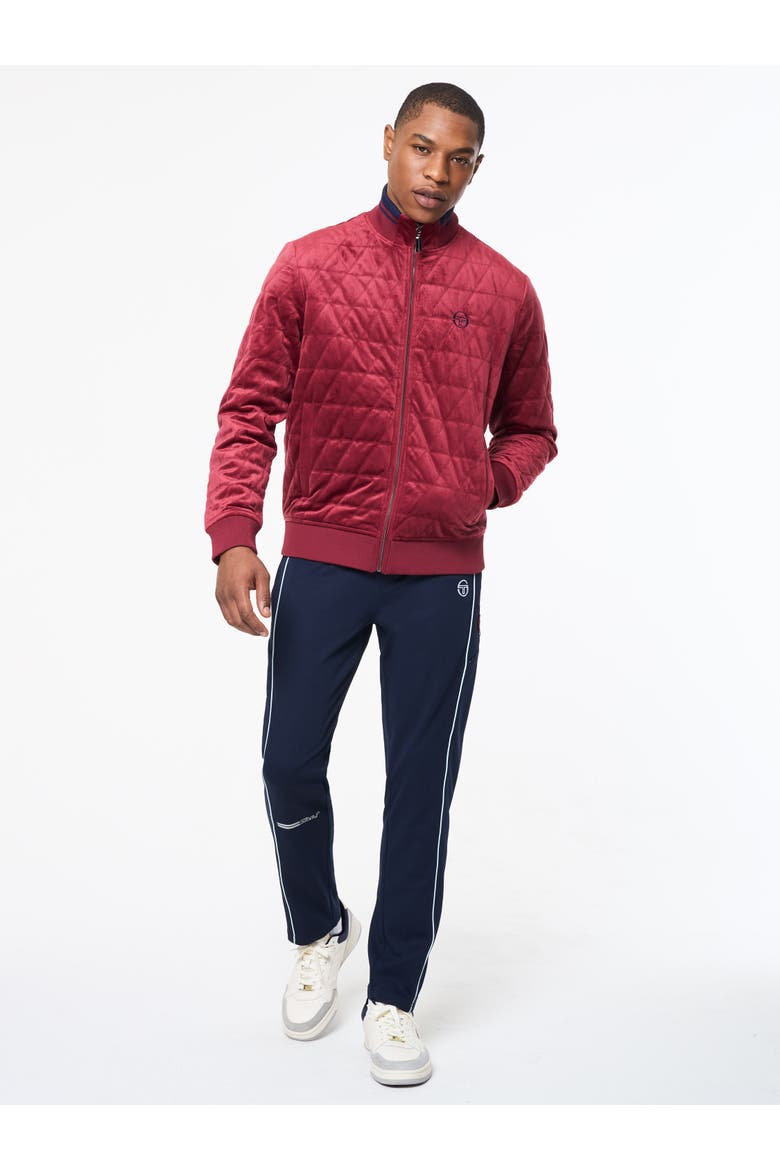 Redi Quilted Velour Bomber Jacket, Alternate, color, RHUBARB