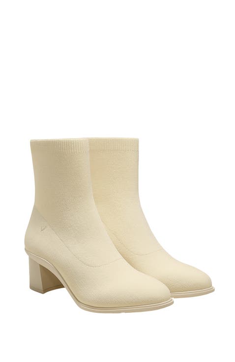 Amanda Almond-Toe Running Heel Boots