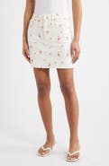 Rails Burbank Floral Embroidered Denim Miniskirt