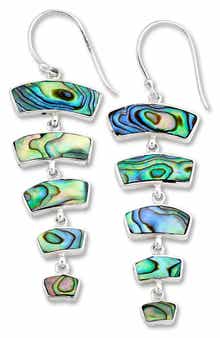 SAMUEL B. Graduated Abalone Drop Earrings