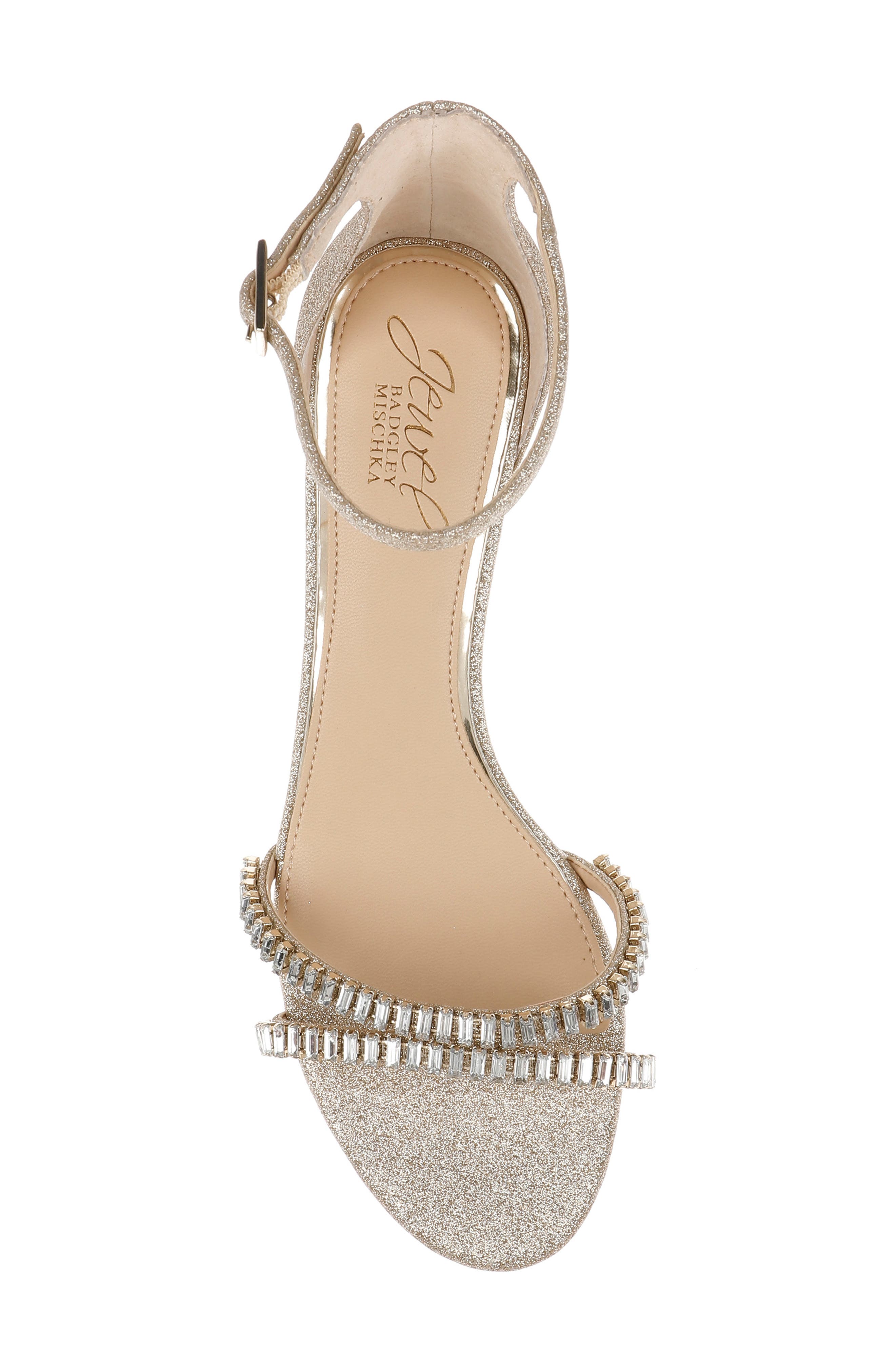 Joanne Embellished Block Heel Sandal, Alternate, color, GLD GLITT