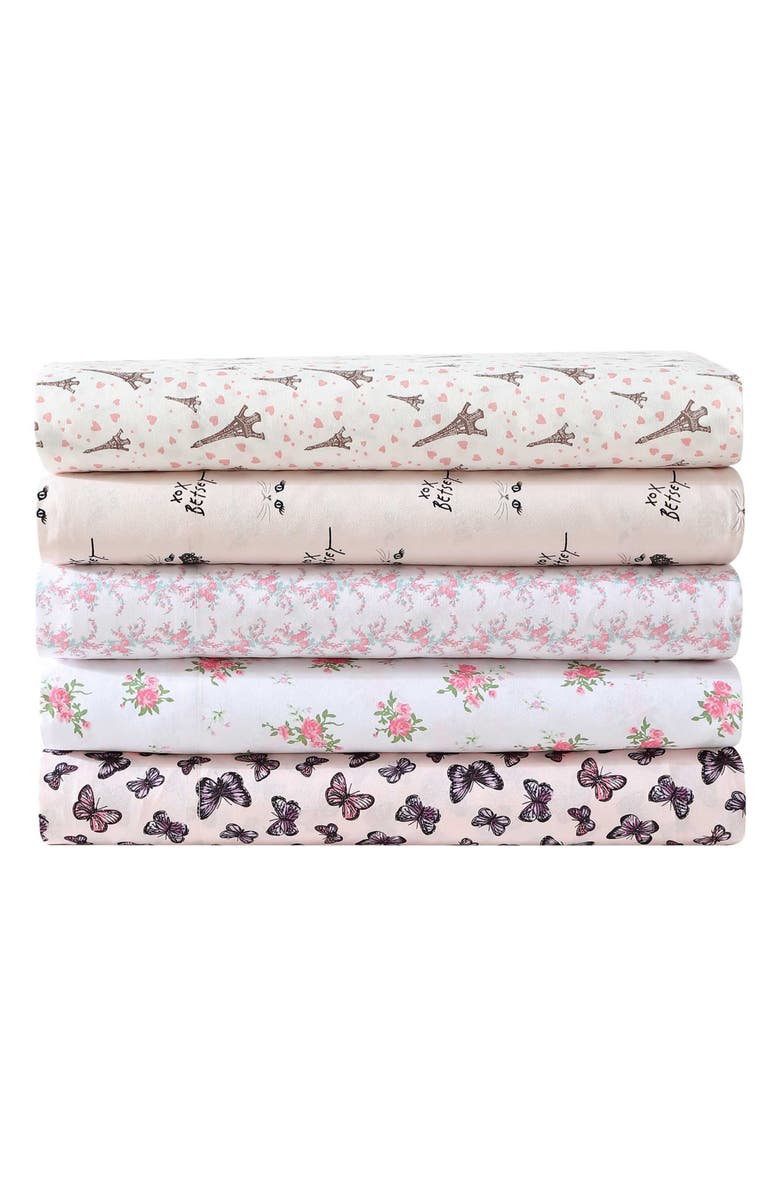 Betsey Johnson Butterfly Delight Microfiber Sheet Set, Alternate, color, 