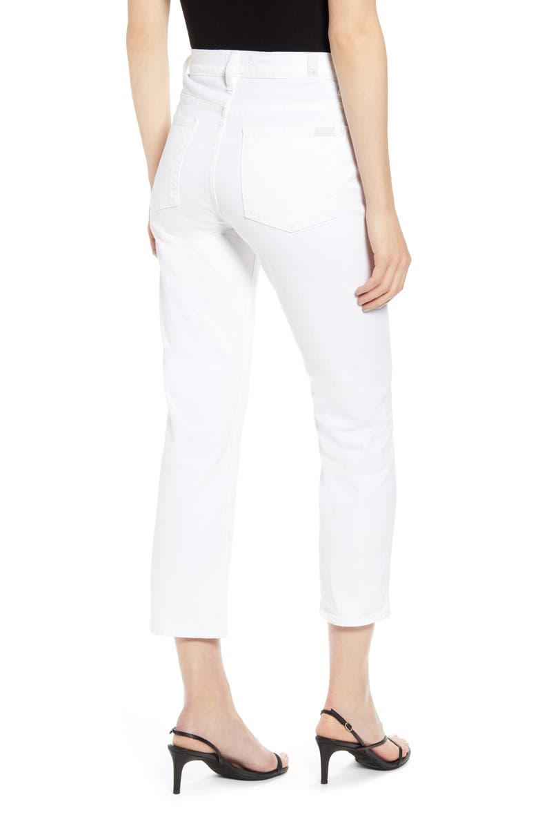 7 For All Mankind High Waist Crop Slim Jeans, Alternate, color,