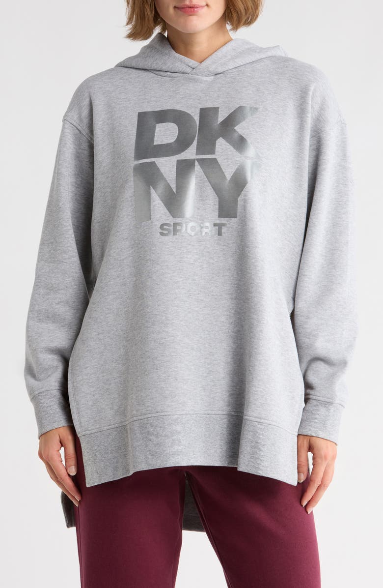 DKNY Stacked Logo Oversize Hoodie, Main, color,