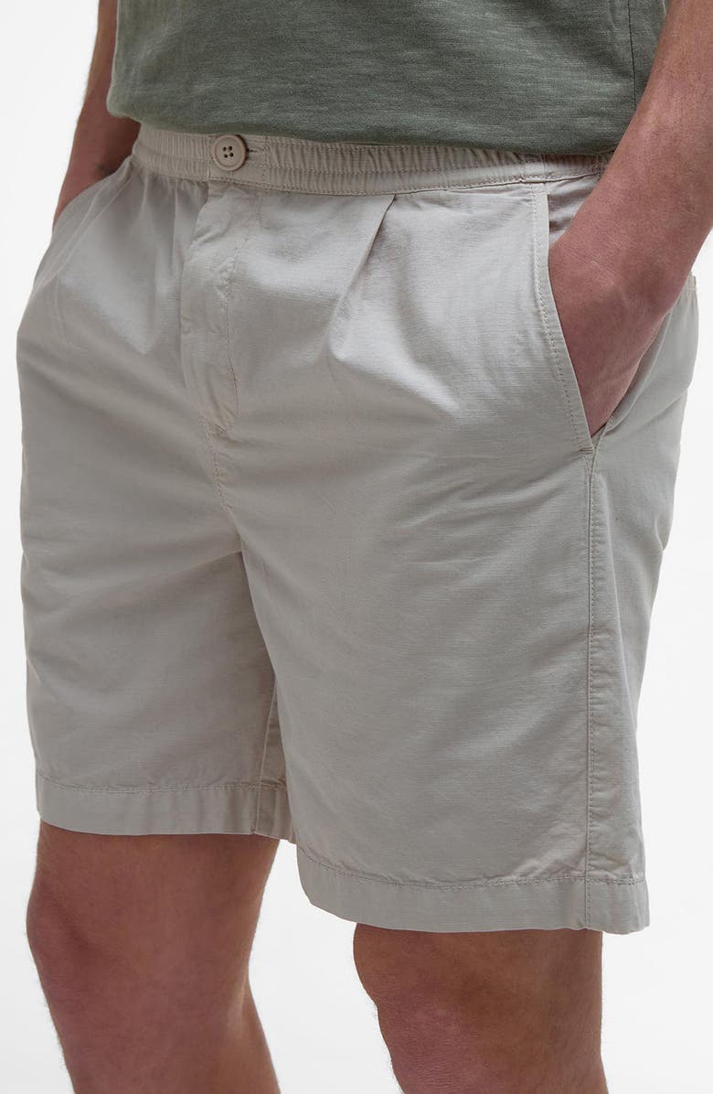 Barbour Rickfell Pleated Cotton Ripstop Shorts, Alternate, color, Mist