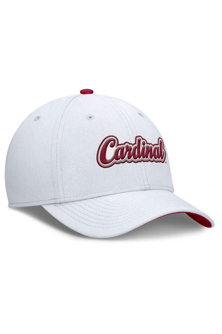 Men's Nike White Stanford Cardinal Legacy Rise Performance Flex Hat, Alternate, color, White