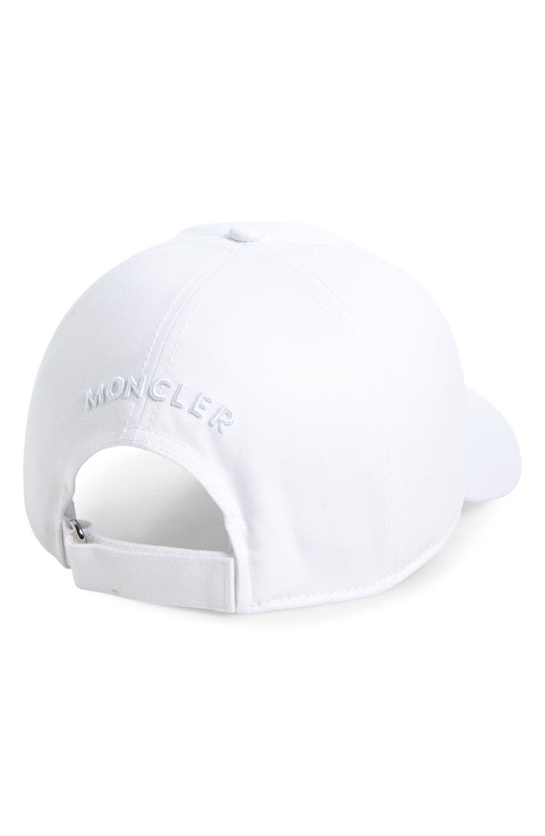 Moncler Logo Patch Adjustable Baseball Cap, Alternate, color, White