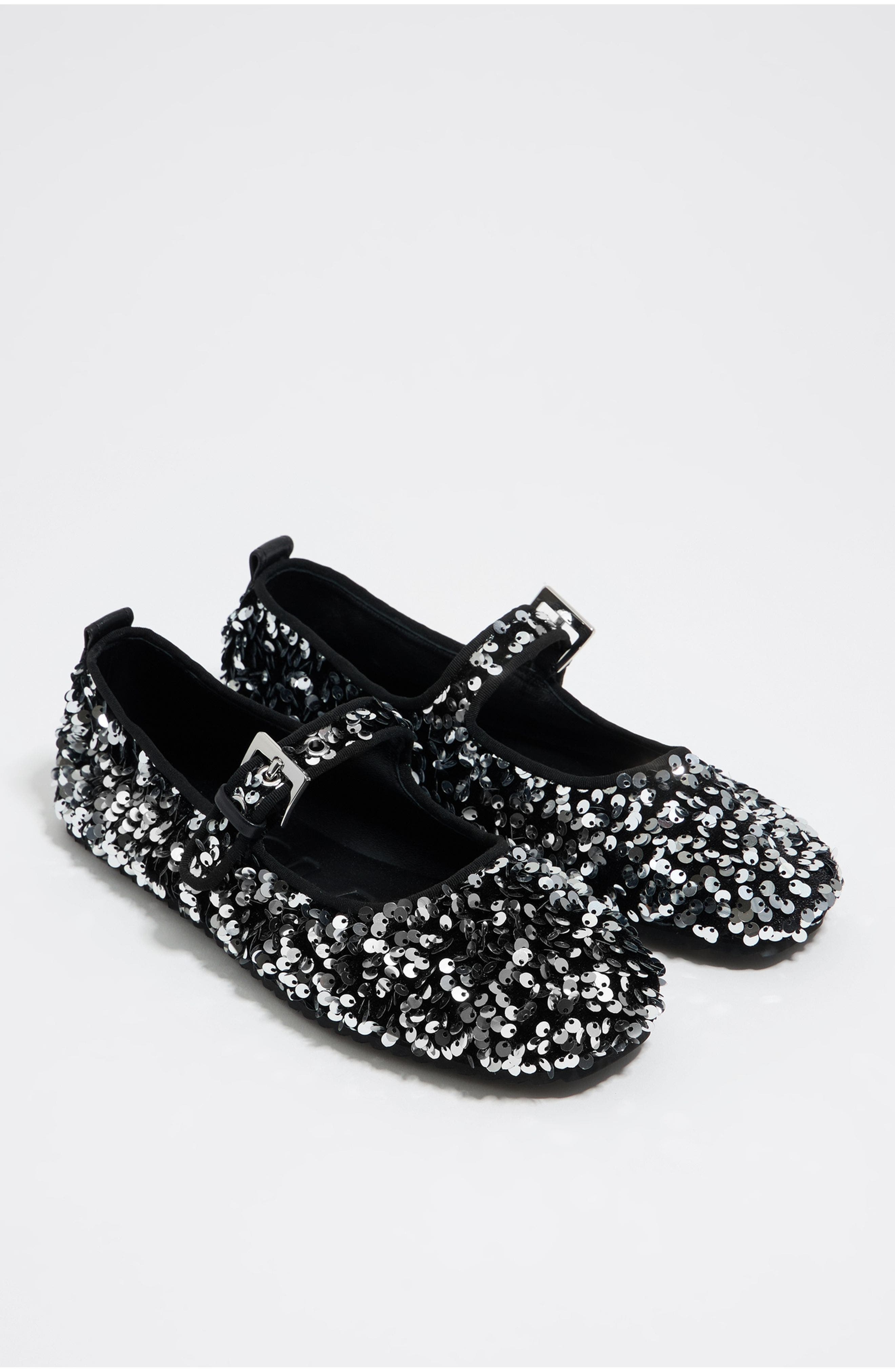 Bimba y Lola Sequin Ballerina, Alternate, color, Silver