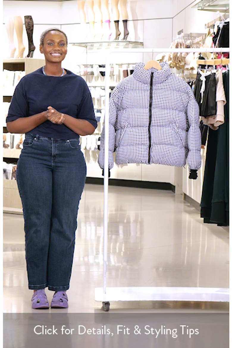 Gingham Oversize Quilted Puffer Jacket video