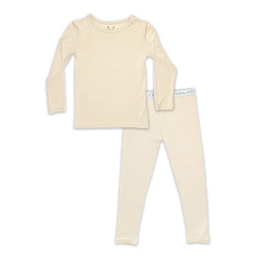 Bellabu Bear Little Kid's & Kid's Oat Long-sleeve Shirt & Pants Pajama Set In Oat