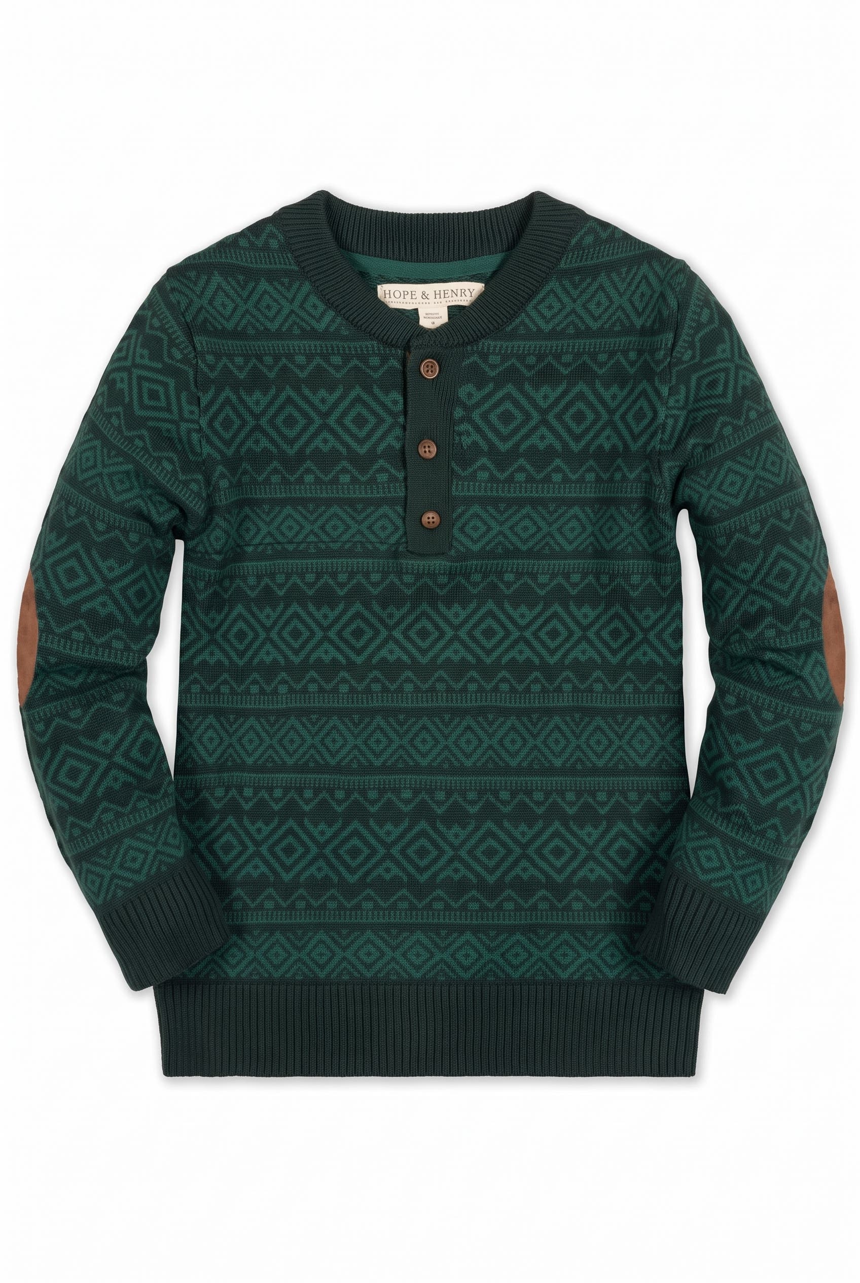 selected Deep Green Fair Isle