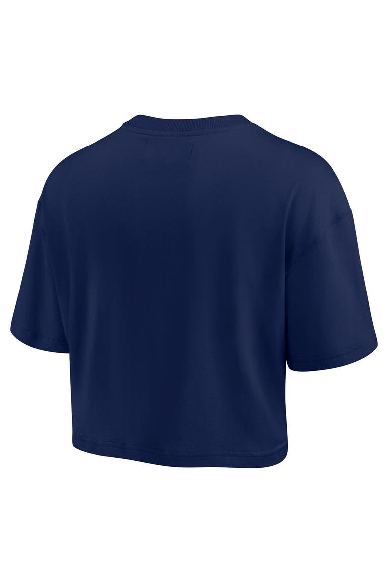 Women's Fanatics Signature Navy Boston Red Sox Elements Super Soft Boxy Cropped T-Shirt, Alternate, color, Navy