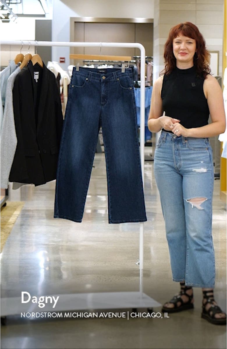 High Waist Crop Wide Leg Jeans, sales video thumbnail