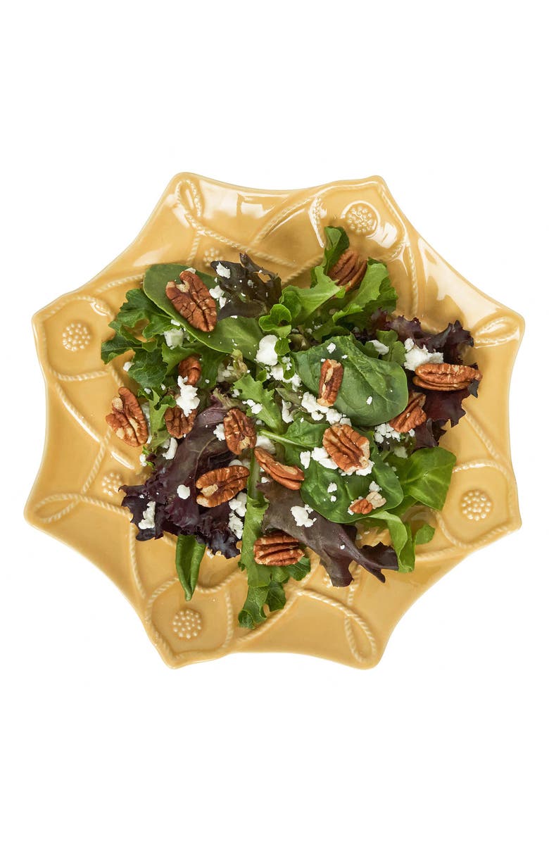 Juliska Jardin du Monde Set of 4 Salad Plates, Alternate, color, Daffodil