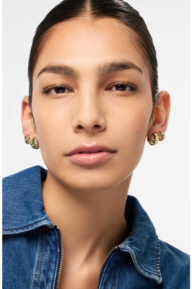 Statement Earrings - Colton Mini, Alternate, color, Gold