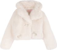 Juliette Kids' Faux Fur Jacket with Appliqué