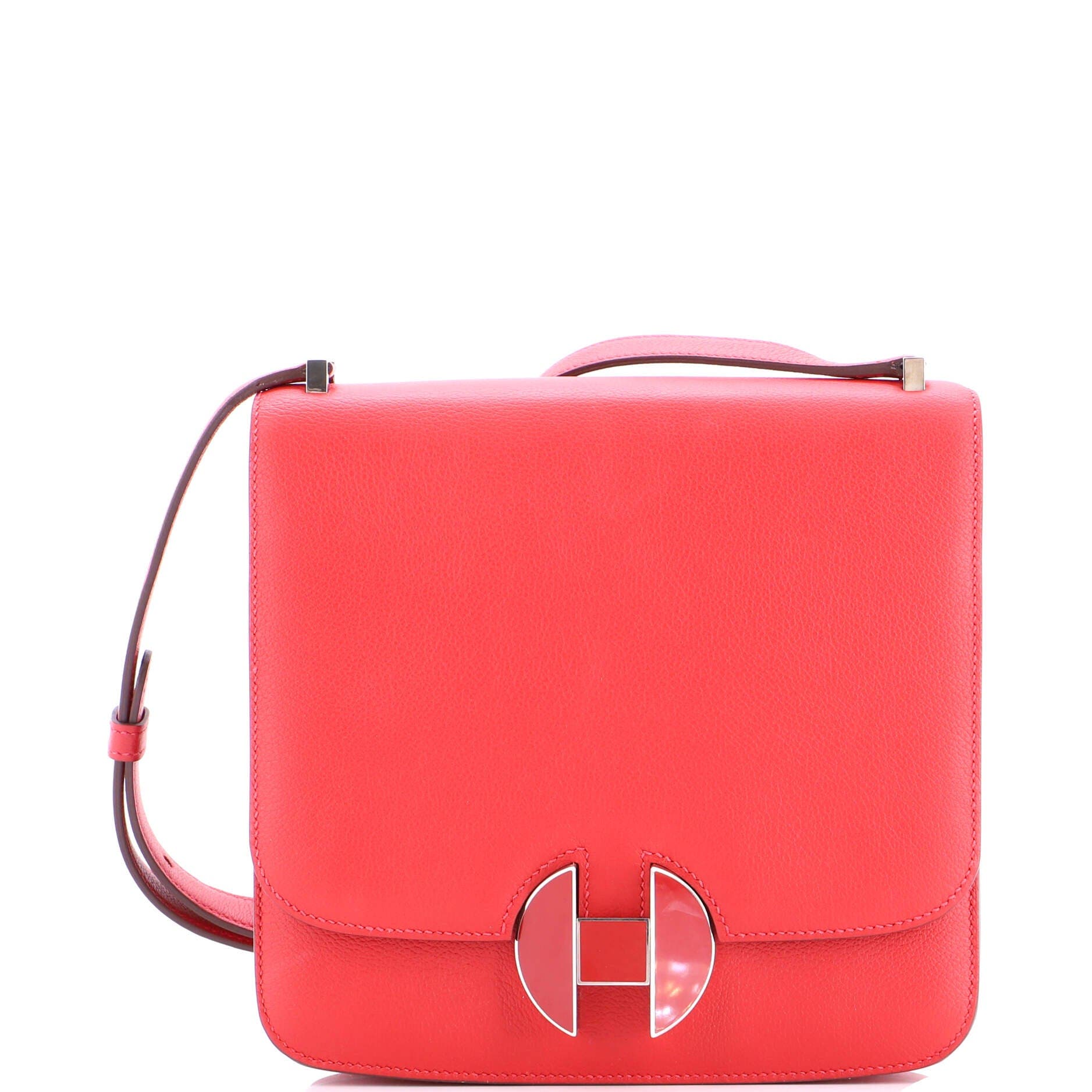 Pre-owned Hermes  Hermes 2002 Shoulder Bag Evercolor 20 In Red