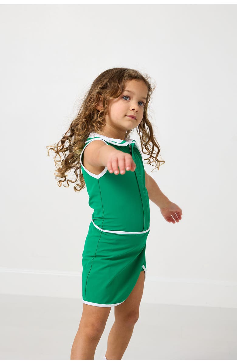 Courtside Kids Tennis Dress, Alternate, color, Kelly Green