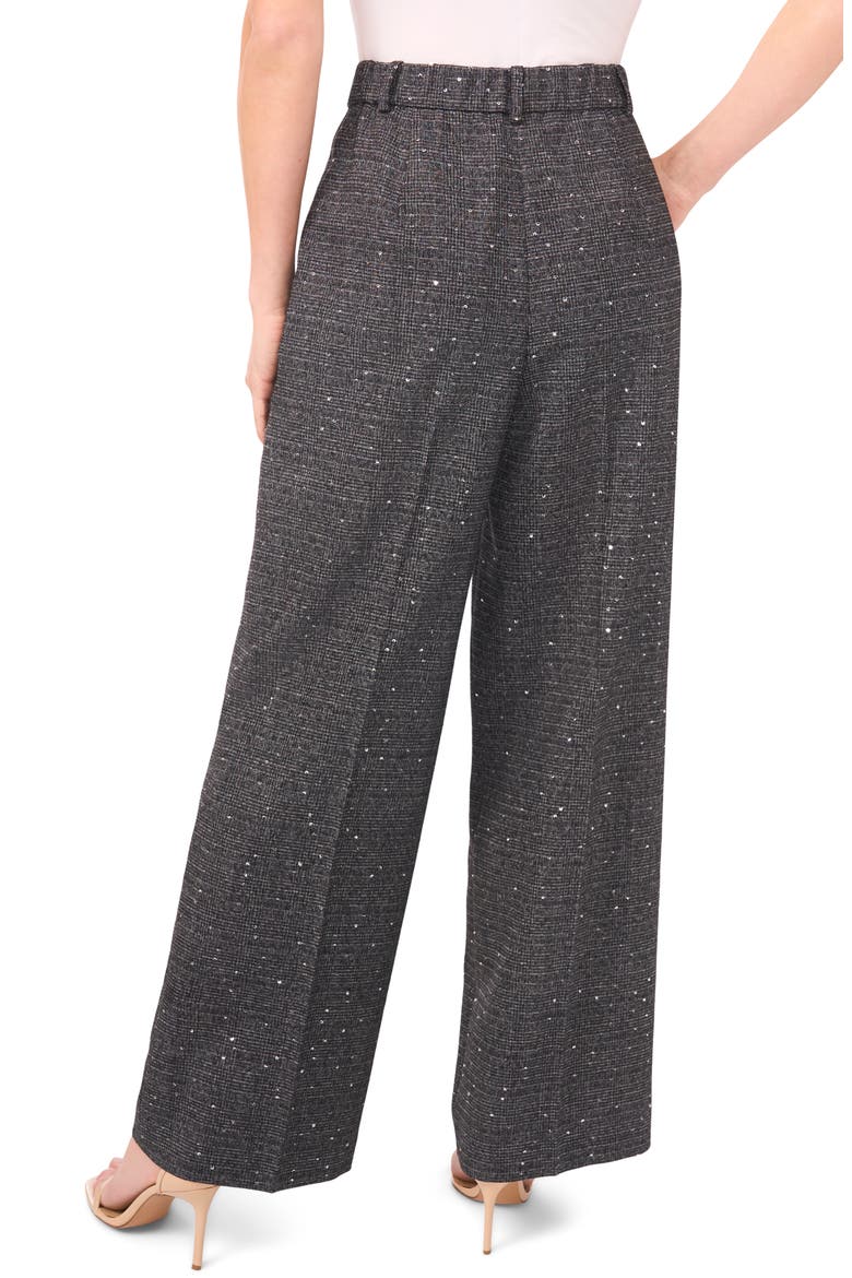 Pleated High Waist Wide Leg Pants, Alternate, color, RICH BLACK