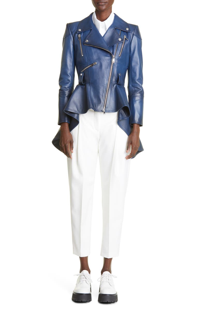 McQueen Cocoon Sleeve Cotton Poplin Blouse, Alternate, color, 